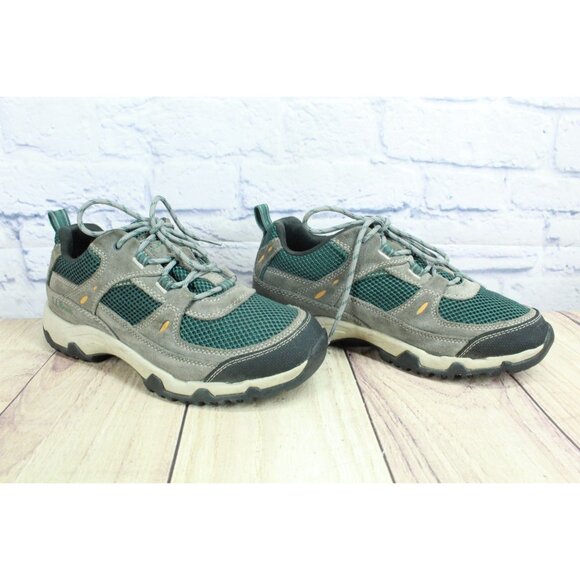 LL Bean Trail Model 4 Hiking Shoes Ventilated Gray Green Size 7 M - Picture 6 of 10